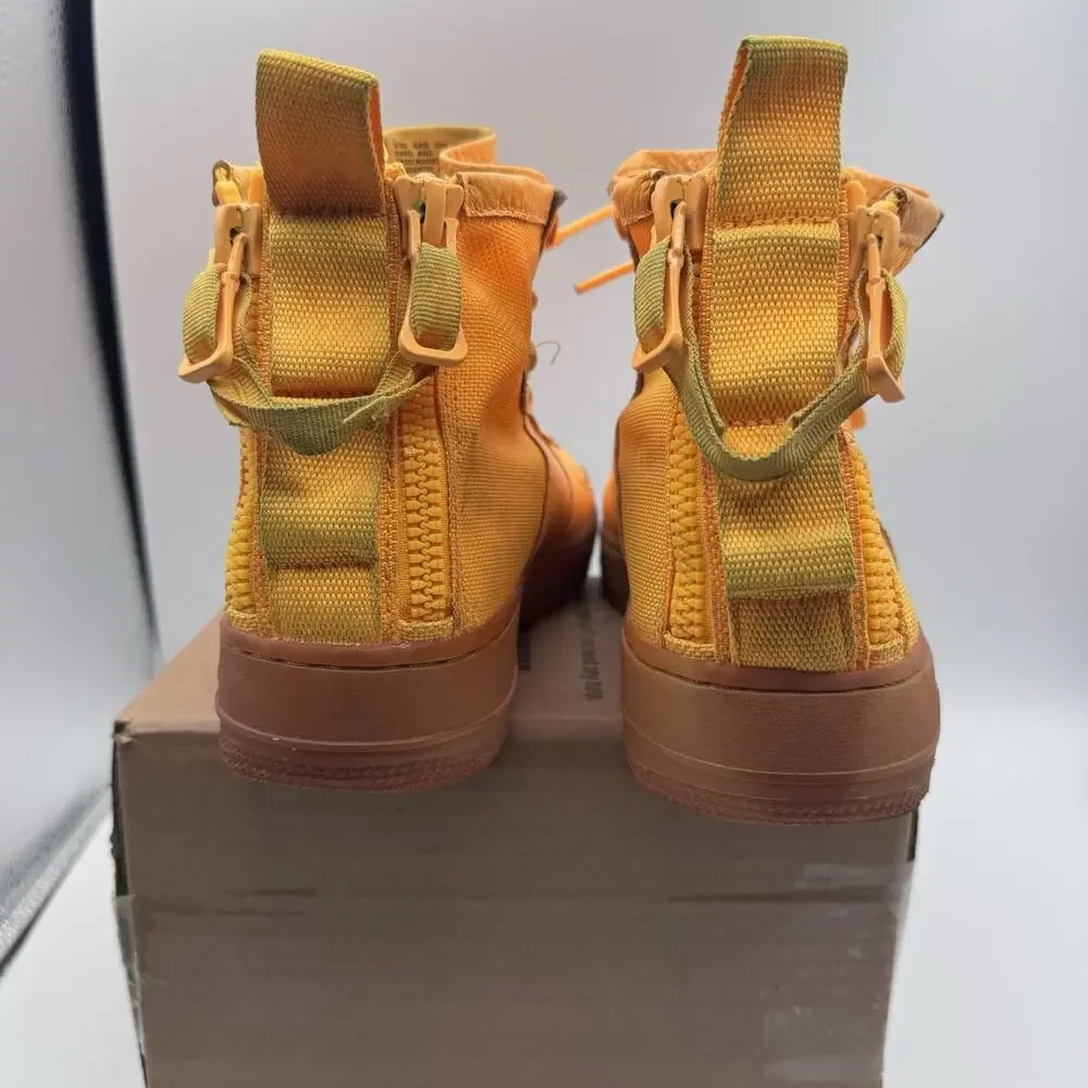 Nike OBJ Air Force One Mid Laser Orange High Top Sneaker Y6.5 -AJO424-800